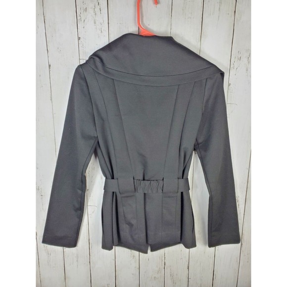 Zara Basic Collection Womens Long Sleeve Fold Over Collar Blazer Sz Small Black - Picture 2 of 5